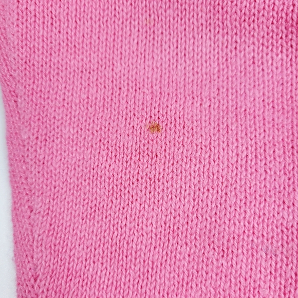 Quacker Factory Beach Summer Seashore Themed Pink Cardigan Sweater Medium - Picture 14 of 14